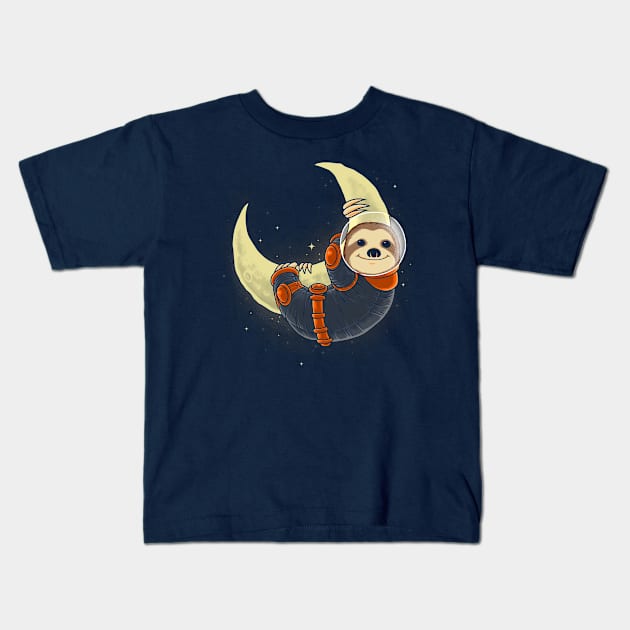 Sloth need more space Kids T-Shirt by angoes25